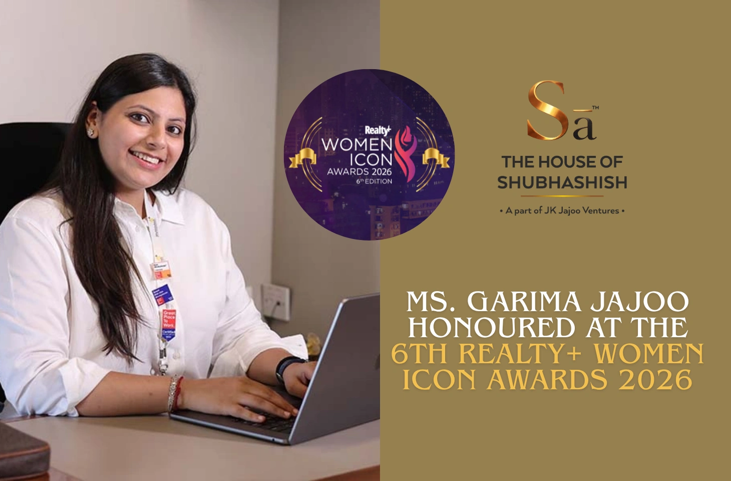 Ms. Garima Jajoo Honoured at the 6th Realty+ Women Icon Awards 2026